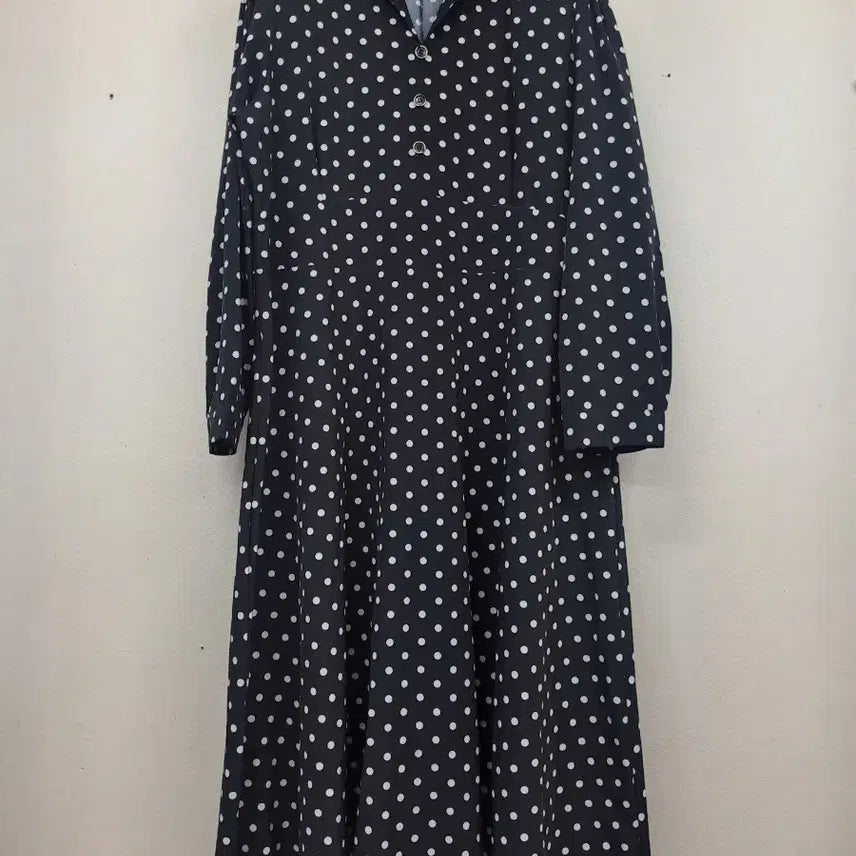 [BUNJANG] Polka Dot Chiffon Long Dress / 땡땡이 쉬폰 롱원핏99
