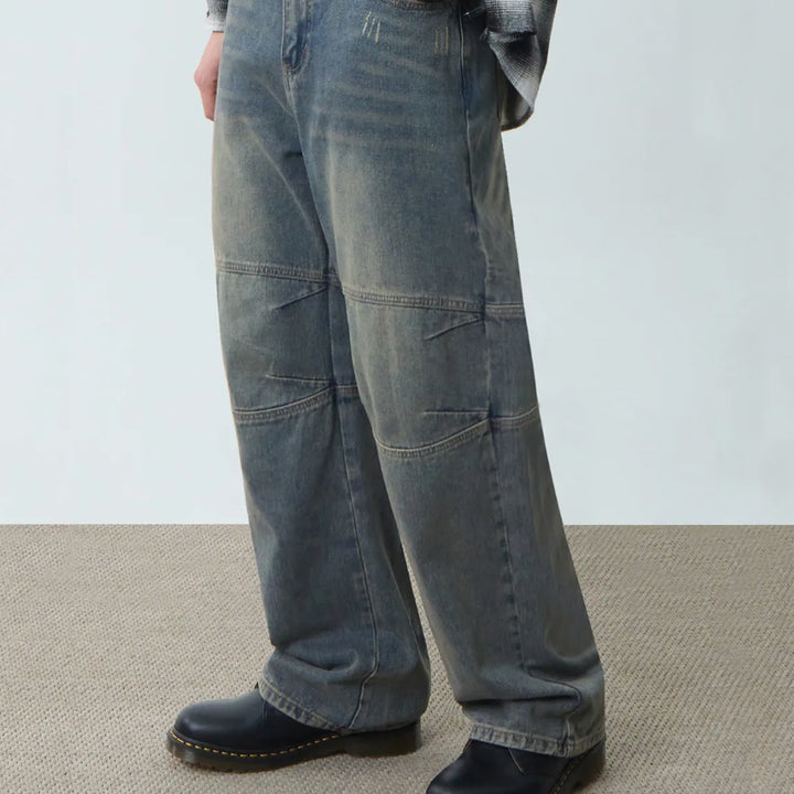 [BUNJANG] Dimitri Black Faded Wash Biker Denim Pants Indigo / 새) 디미트리블랙 페이드 워싱 바이커 데님 팬츠 인디고 34, 36인치