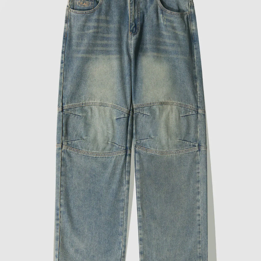 [BUNJANG] Dimitri Black Faded Wash Biker Denim Pants Indigo / 새) 디미트리블랙 페이드 워싱 바이커 데님 팬츠 인디고 34, 36인치