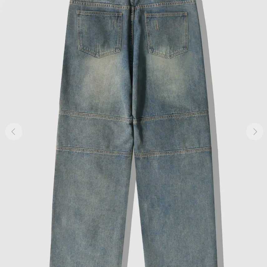[BUNJANG] Dimitri Black Faded Wash Biker Denim Pants Indigo / 새) 디미트리블랙 페이드 워싱 바이커 데님 팬츠 인디고 34, 36인치