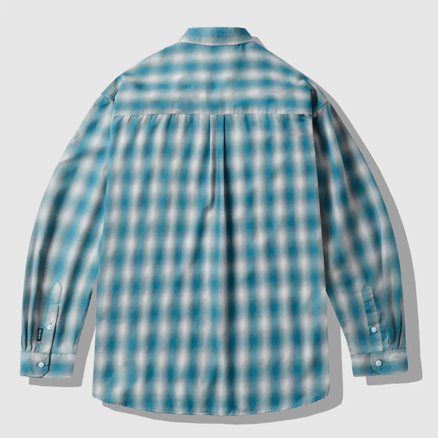 [BUNJANG] Dimitri Black Long Sleeve Check Shirt Teal L, XL / 새) 디미트리블랙 긴팔 체크 셔츠 청록 L, XL 미개봉 새상품