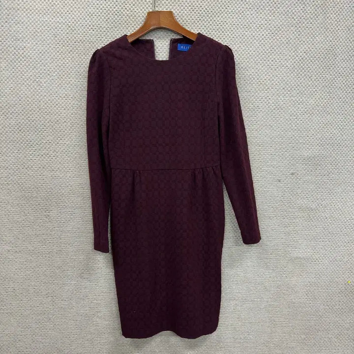 [BUNJANG] Keith Burgundy Dress / 키이스 하객룩 버건디 원피스 82 A07759