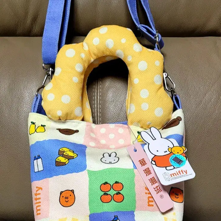 [SOLD OUT] 미피 캐릭터 패턴 토트백+크록스키링/햄버거 키링(새상품)