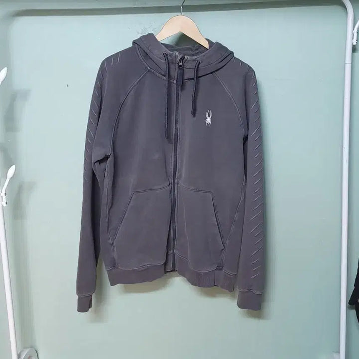 [BUNJANG] Spider Hooded Zip-up Jacket (Gray, XL) / 스파이더 후드집업 105