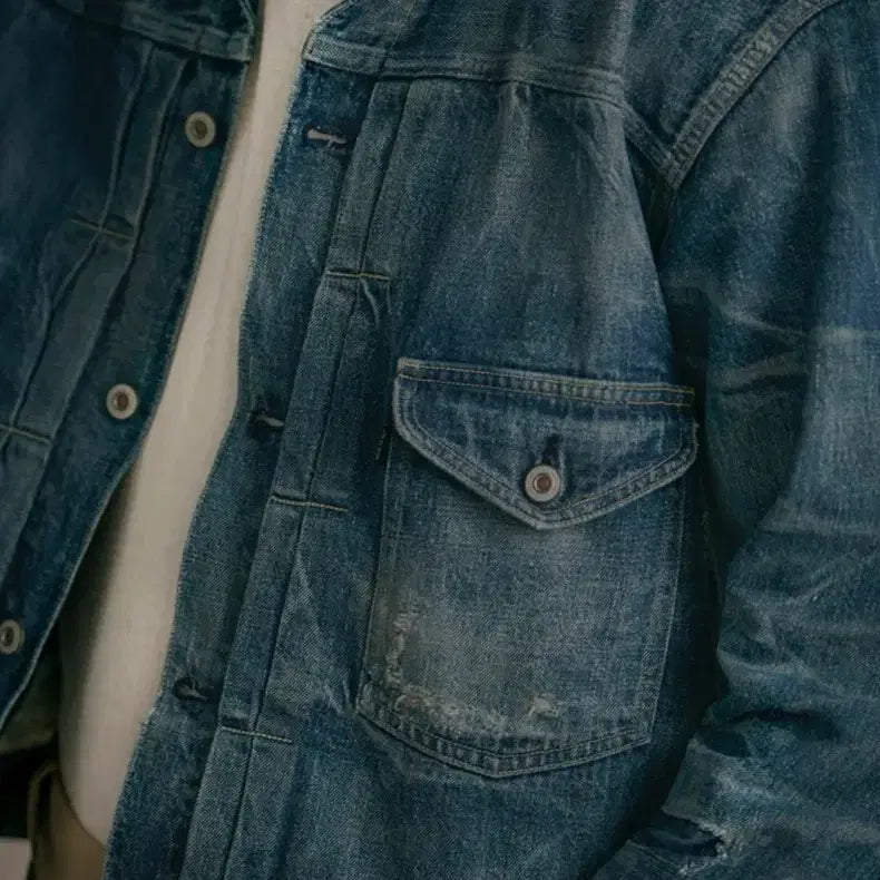 [BUNJANG] Old Joe Scarface Denim Jacket / 올드조 old joe스카페이스 데님자켓(40)약105