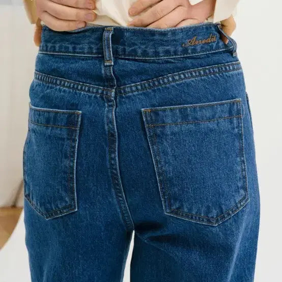 [BUNJANG] Unedit Kate Essential Deep Blue Straight Denim Jeans (L) / 새제품 L / 언에디트 kate 에센셜 딥블루 청바지 스트레이트 데님
