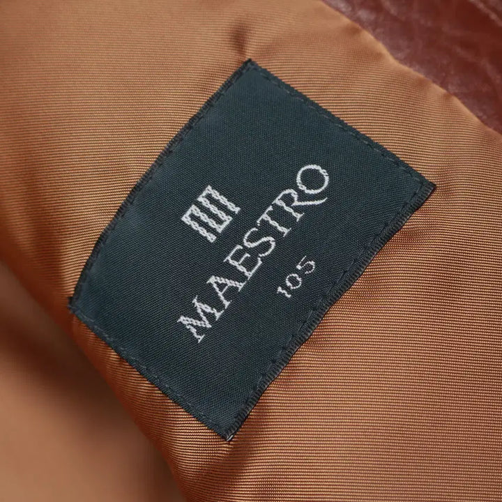 [BUNJANG] Maestro Vintage Brown Lambskin Jacket / [XL] 마에스트로 빈티지 브라운 램스킨 자켓