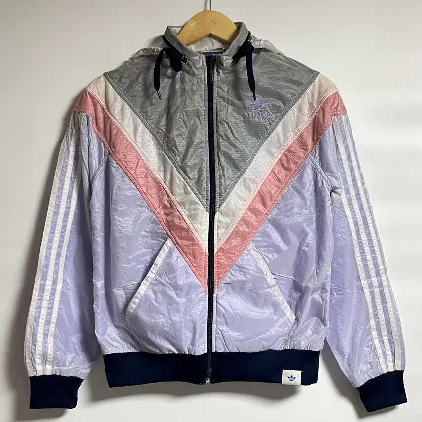 [BUNJANG] Adidas Crop Windbreaker Jacket (95) / 아디다스 크롭 바람막이 윈드브레이커 자켓 95