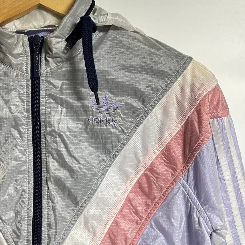 [BUNJANG] Adidas Crop Windbreaker Jacket (95) / 아디다스 크롭 바람막이 윈드브레이커 자켓 95