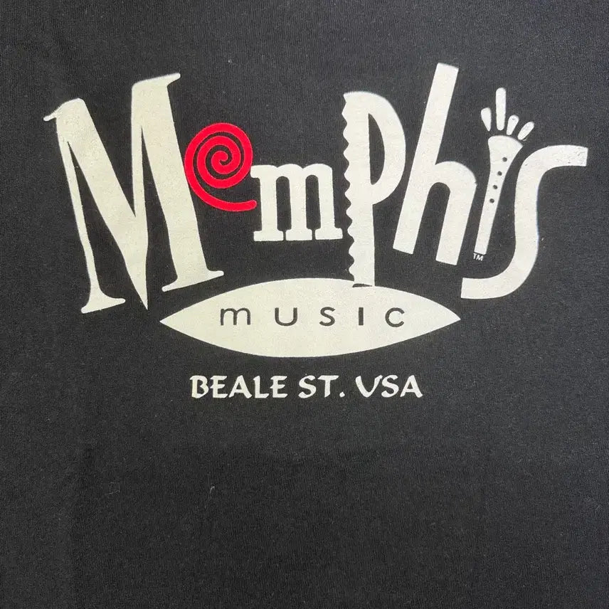 [BUNJANG] Memphis Music Graphic T-Shirt XL / 빈티지 00s 멤피스 뮤직 Memphis music 그래픽 티셔츠 XL