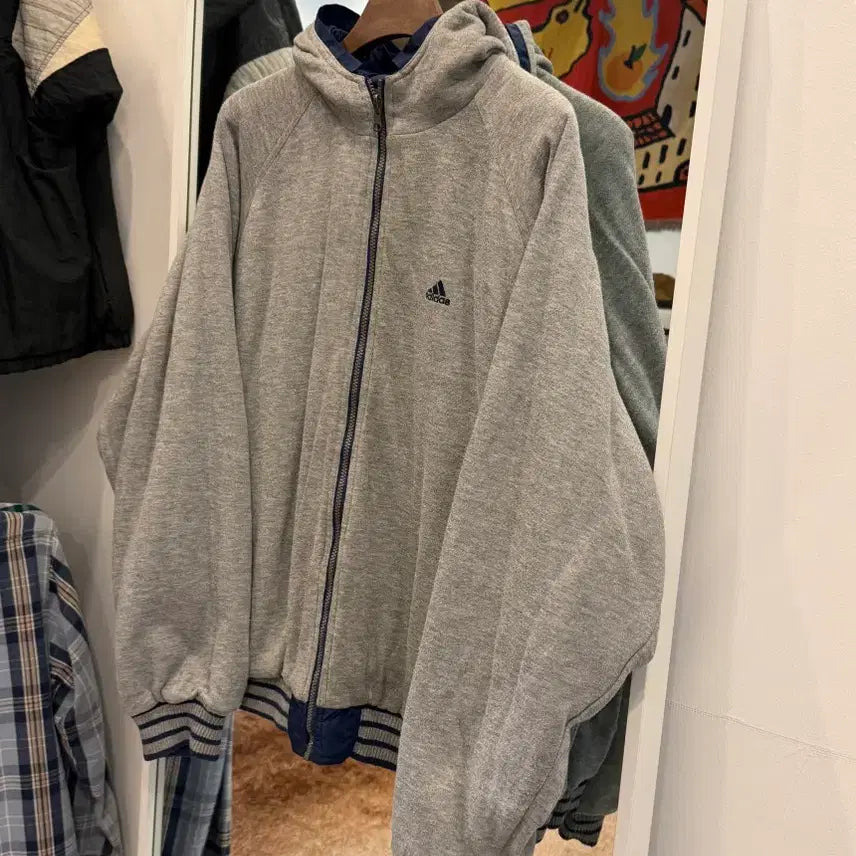 [BUNJANG] Adidas Old School Spell-Out Reversible Jacket / 90s Adidas 아디다스 올드스쿨 스펠아웃 리버서블 자켓
