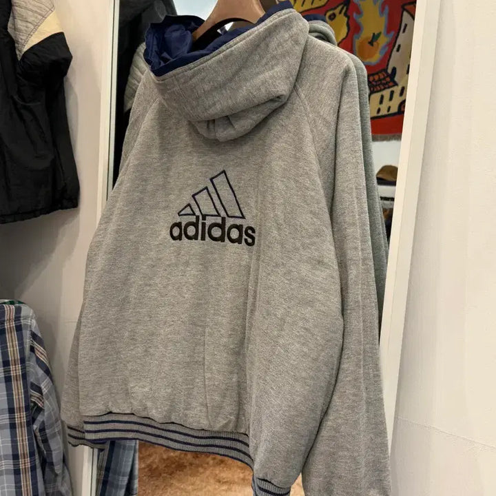 [BUNJANG] Adidas Old School Spell-Out Reversible Jacket / 90s Adidas 아디다스 올드스쿨 스펠아웃 리버서블 자켓