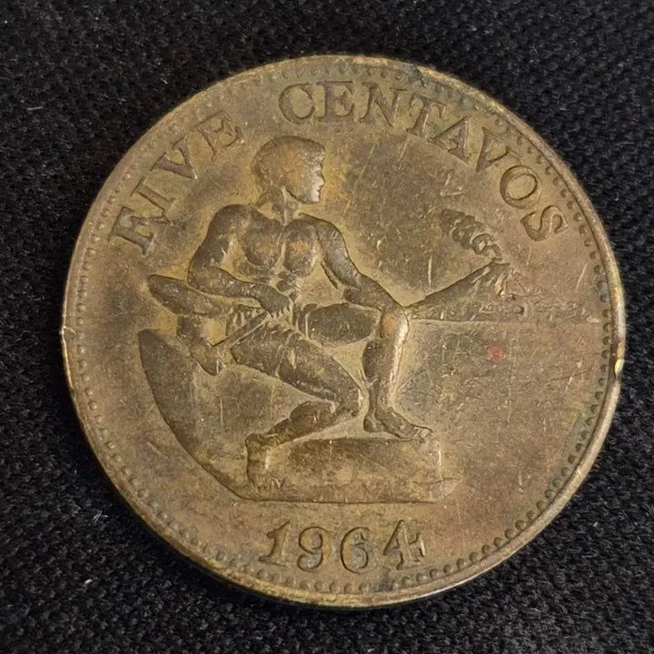 [BUNJANG] Philippines 1964 5 Centavo Coin / [EP. 1052] (희귀) 1964년 필리핀 5 센타보 동전