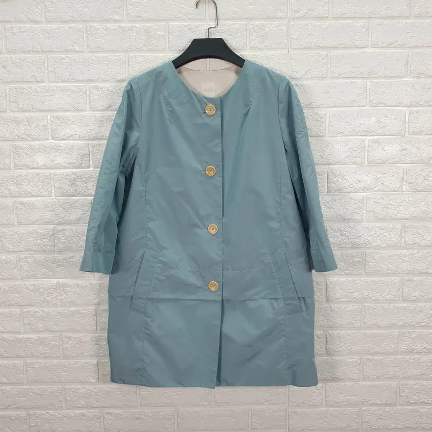 [BUNJANG] Demian No Collar 7-Part Sleeve Coat / [55]데미안 노카라 7부소매 코트