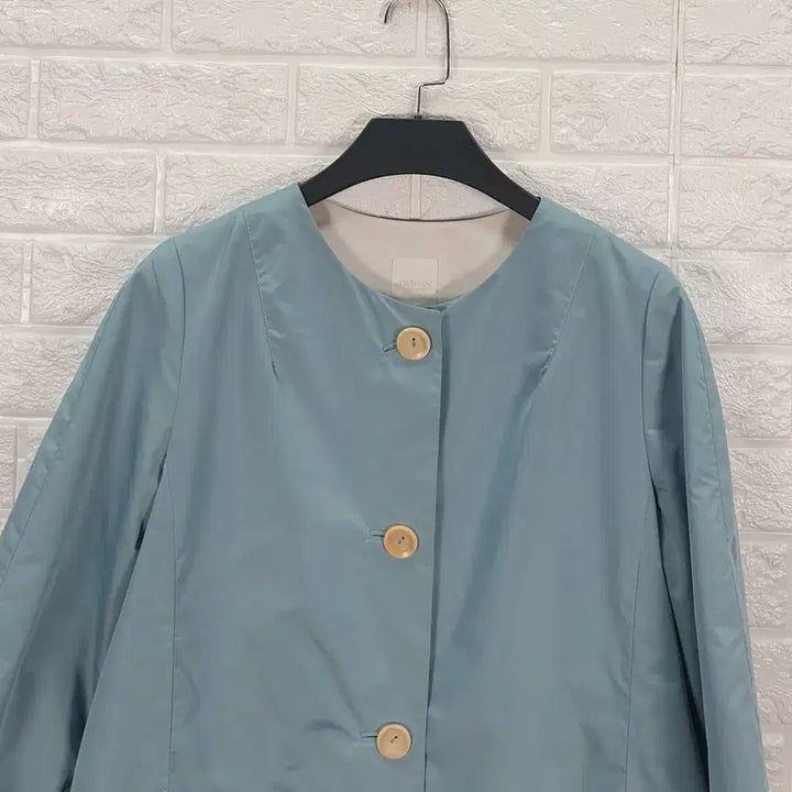 [BUNJANG] Demian No Collar 7-Part Sleeve Coat / [55]데미안 노카라 7부소매 코트