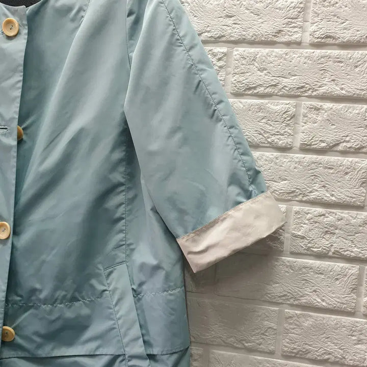 [BUNJANG] Demian No Collar 7-Part Sleeve Coat / [55]데미안 노카라 7부소매 코트