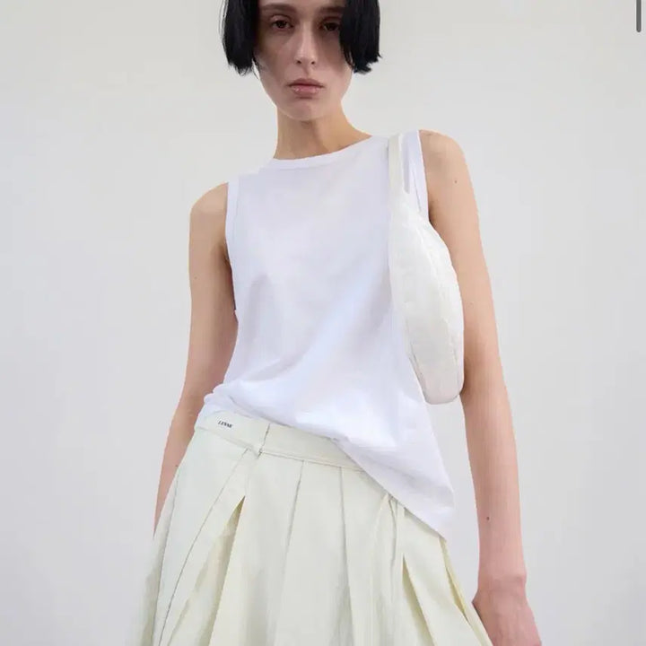 [BUNJANG] Levar Crispy Pleated Midi Skirt / (새)르바 크리스피 플리츠 미디 스커트 m sage mint