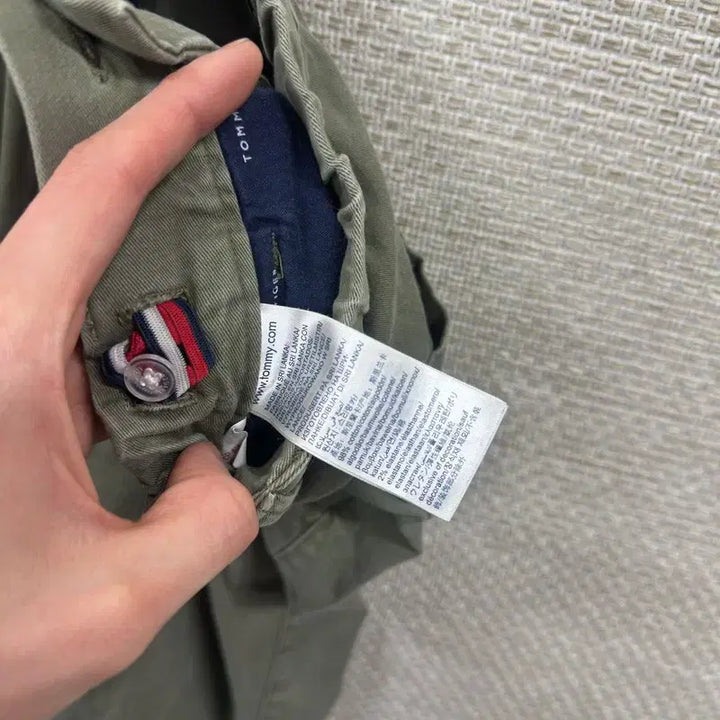 [BUNJANG] Tommy Hilfiger Cotton Pants / 타미힐피거 비조 뒷밴딩 코튼팬츠 스판 면바지 164 A07794