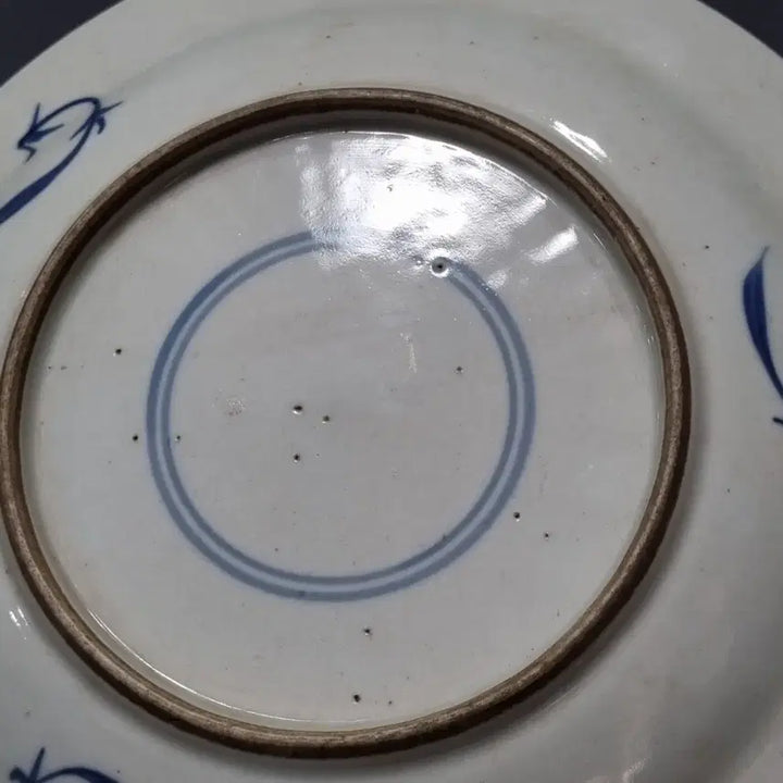 [BUNJANG] Qing Dynasty Blue and White Porcelain Plate / 청대 청화박고문반. 지름20.7고2.7