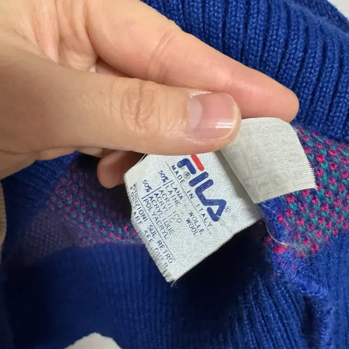 [SOLD OUT] FILA 이태리 하프넥 집업 니트 L