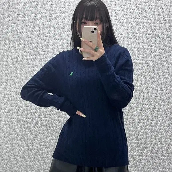 [BUNJANG] Abercrombie &amp; Fitch Vintage Cable Knit Sweater / 아베크롬비 올드스쿨 빈티지 모던 캐주얼 꽈배기 니트 S C10080
