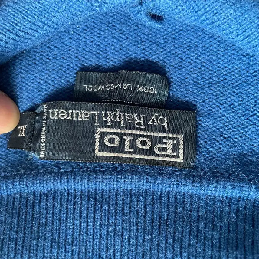 [BUNJANG] Polo Ralph Lauren Lambswool Knit Sweater / Polo Ralph Lauren 카라니트 100% 램스울