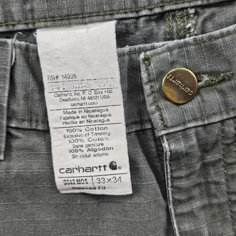 [BUNJANG] Carhartt Ripstop Cargo Pocket Work Pants (33X34) / 칼하트 립스탑 카고 포켓 워크 팬츠 ( 33X34 ) / 11563
