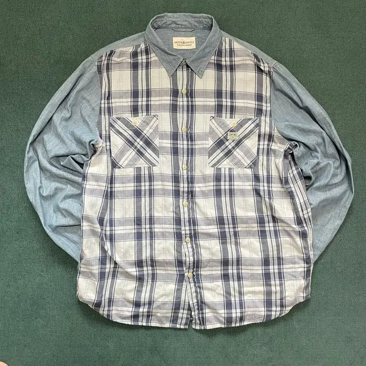[BUNJANG] Denim &amp; Supply Patterned Denim Shirt / 데님앤서플라이 패턴 데님셔츠