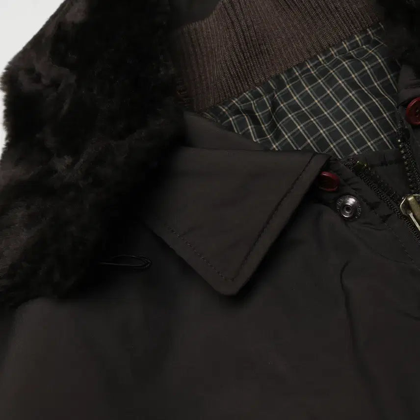 [BUNJANG] YSL Padded Jacket with Fur Collar / [L] ysl 입생로랑 퍼 카라 패디드 자켓 (퍼, 내피 탈부착)