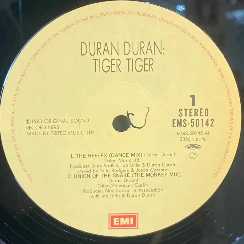 [BUNJANG] Duran Duran Tiger! Tiger! Vinyl Record / (LP-팝록) Duran Duran 싱글