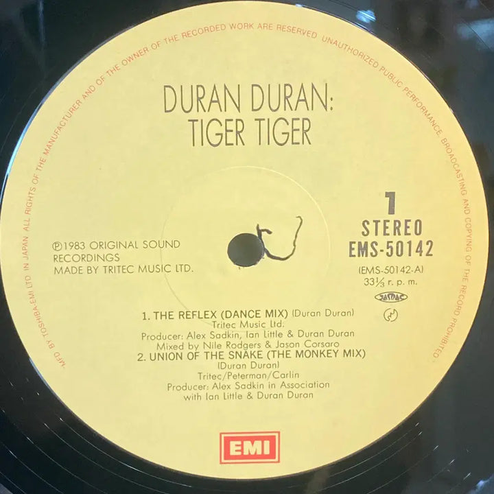[BUNJANG] Duran Duran Tiger! Tiger! Vinyl Record / (LP-팝록) Duran Duran 싱글