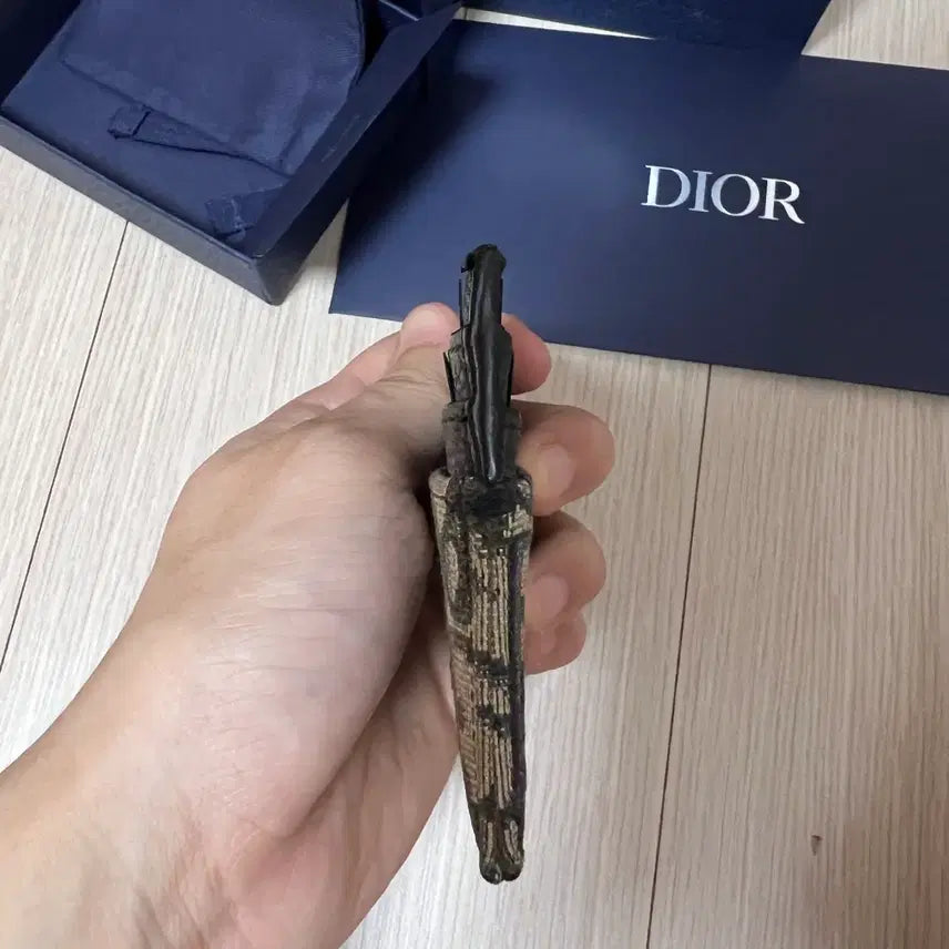 [BUNJANG] Dior Card Holder Beige &amp; Black Oblique Jacquard / 디올 카드 홀더 베이지 &amp; 블랙 디올 오블리크 자카드