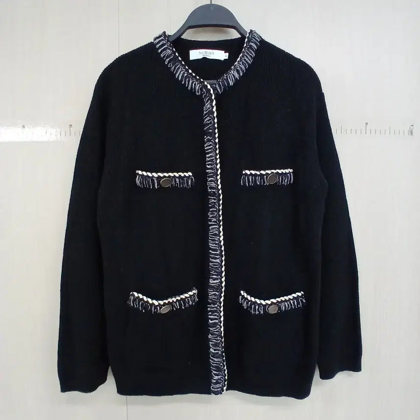 [BUNJANG] Soul Black Tweed Style Cardigan / SO.WOOL 블랙 트위드 스타일 가디건