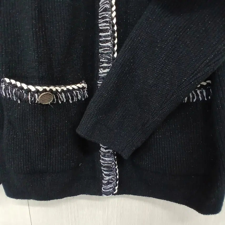 [BUNJANG] Soul Black Tweed Style Cardigan / SO.WOOL 블랙 트위드 스타일 가디건