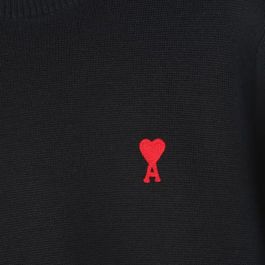 [BUNJANG] AMI BFFKS001 Heart Logo Knit Sweater / 아미 BFFKS001 풀오버 하트로고 니트 스웨터 XS 36814Y-1