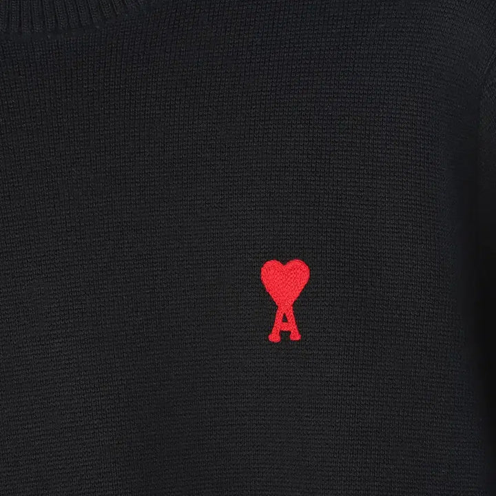 [BUNJANG] AMI BFFKS001 Heart Logo Knit Sweater / 아미 BFFKS001 풀오버 하트로고 니트 스웨터 XS 36814Y-1