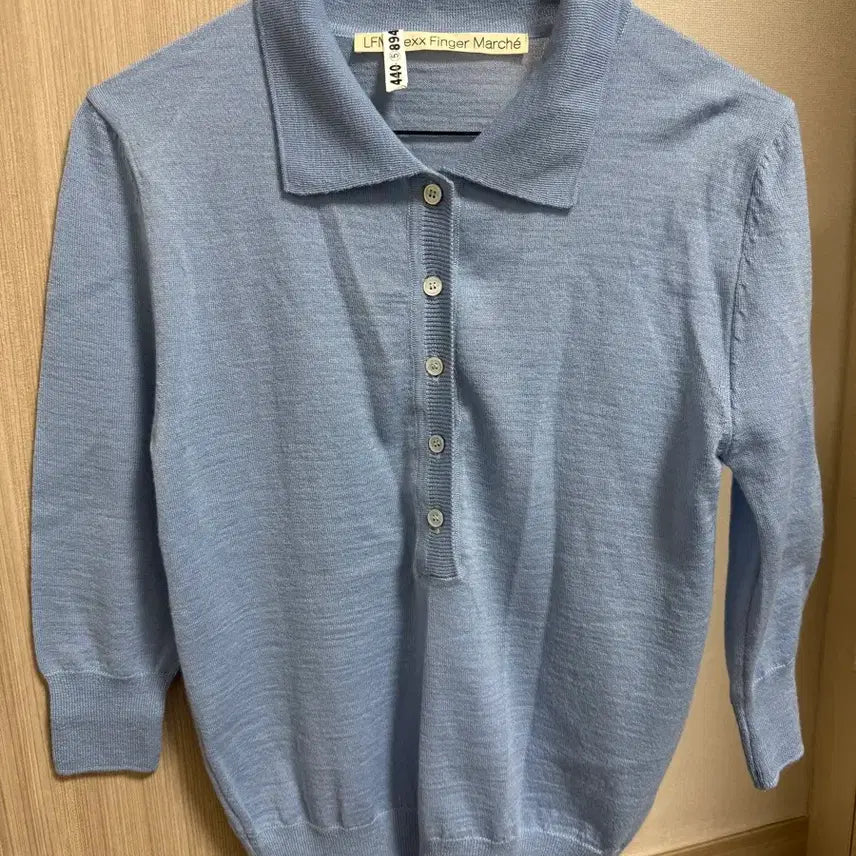 [BUNJANG] Bless Polo Blue Knit Sweater / lfm bless polo 블루 니트 렉스핑거마르쉐