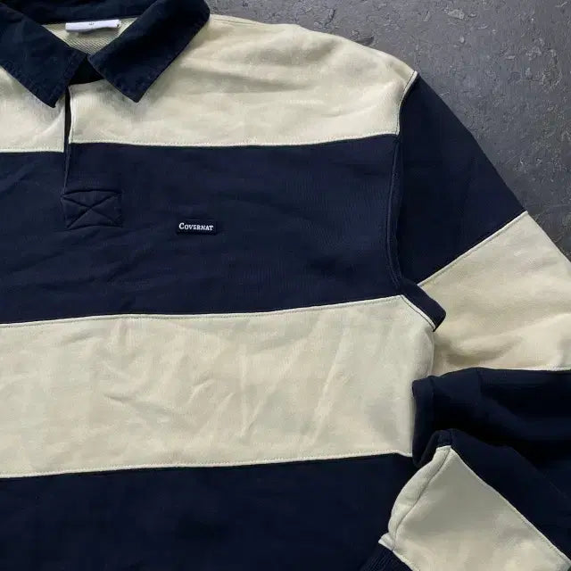 [BUNJANG] Covernat Rugby Collar T-shirt / 100 커버낫 럭비 카라티