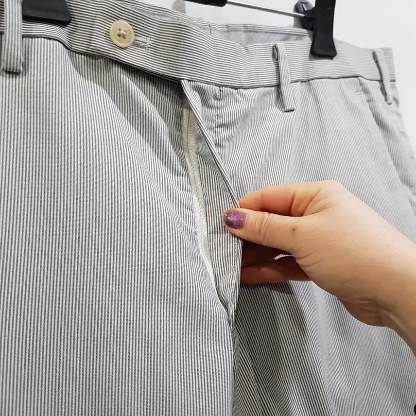 [BUNJANG] Uniqlo Striped Classic Straight Leg Pants / 유니클로 스트라이프 클래식 일자 바지 남35 Q13