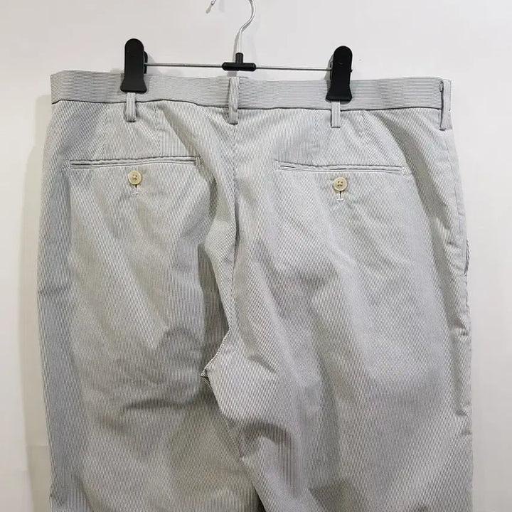 [BUNJANG] Uniqlo Striped Classic Straight Leg Pants / 유니클로 스트라이프 클래식 일자 바지 남35 Q13