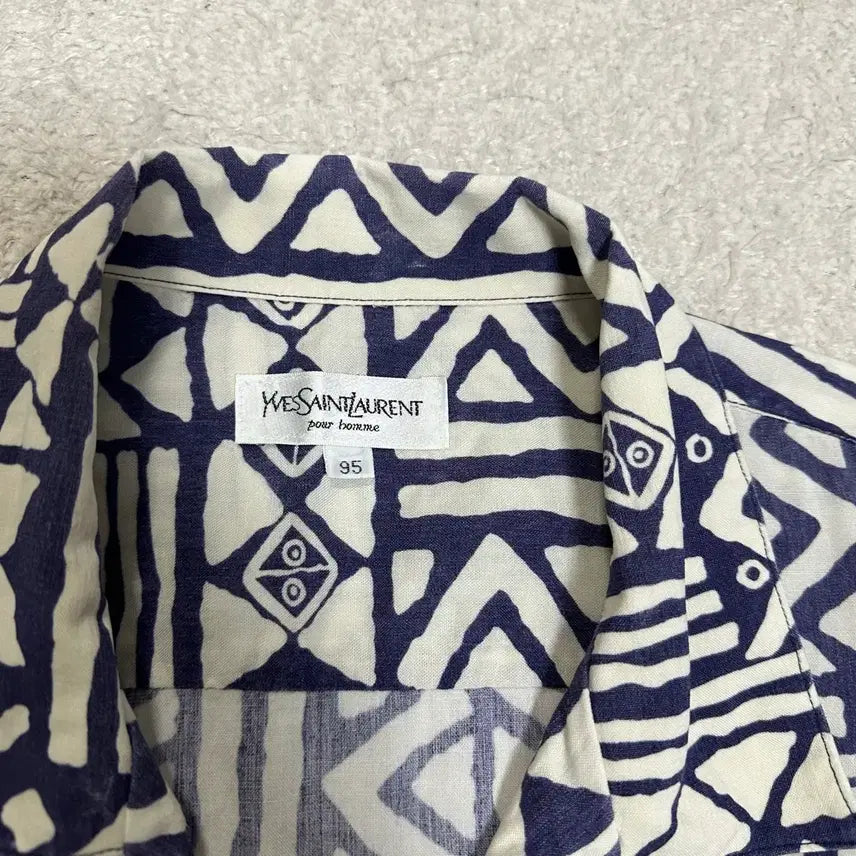 [BUNJANG] YSL Yves Saint Laurent Patterned Short Sleeve Shirt Men&