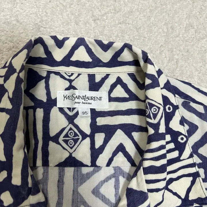 [BUNJANG] YSL Yves Saint Laurent Patterned Short Sleeve Shirt Men&