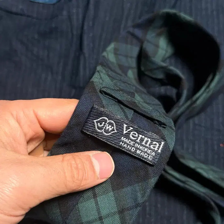 [SOLD OUT] Vernal 블랙와치 패턴 코튼 타이