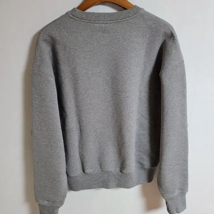 [BUNJANG] Ami Gray Tone-on-Tone Big Heart Embroidered Sweatshirt / [M] 아미 그레이 톤앤톤 빅하트 자수 맨투맨