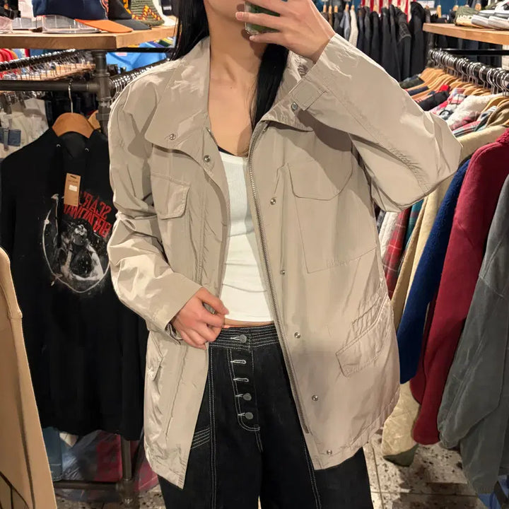 [BUNJANG] DKNY Pocket Field Jacket (Beige) / DKNY 포켓 필드자켓 (베이지)
