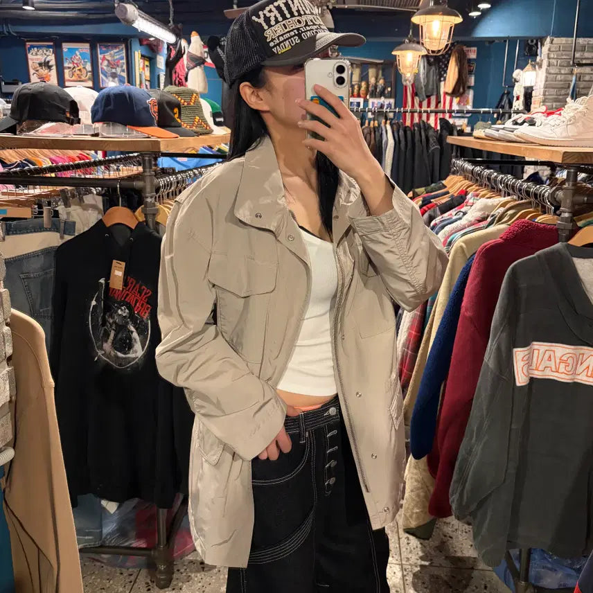[BUNJANG] DKNY Pocket Field Jacket (Beige) / DKNY 포켓 필드자켓 (베이지)