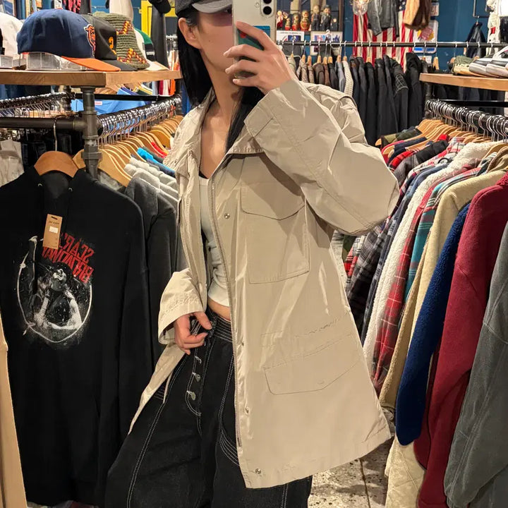 [BUNJANG] DKNY Pocket Field Jacket (Beige) / DKNY 포켓 필드자켓 (베이지)