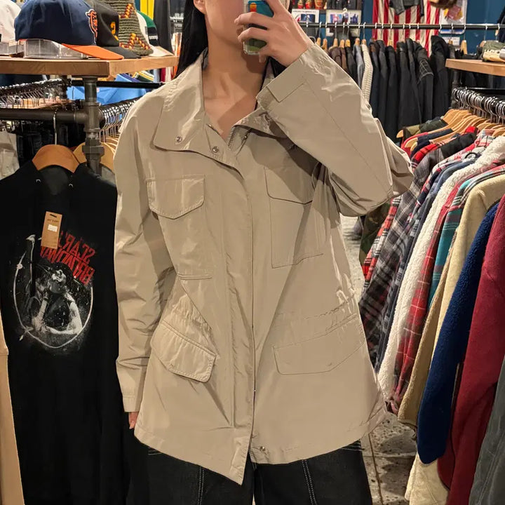 [BUNJANG] DKNY Pocket Field Jacket (Beige) / DKNY 포켓 필드자켓 (베이지)