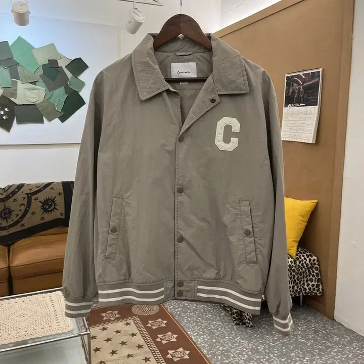 [BUNJANG] Covernat Retro Country Vintage Varsity Jacket M / 커버낫 레트로 컨트리 빈티지 바시티 자켓 M C10050