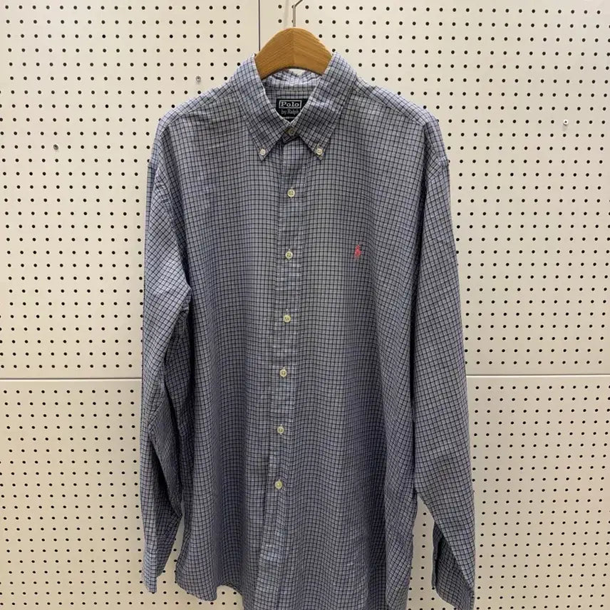 [BUNJANG] Polo Ralph Lauren Pink Pony Check Button-Down Shirt / 폴로 랄프로렌 핑크 포니 체크 버튼다운 셔츠 U1134